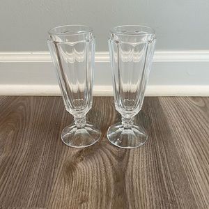 Set of 2 Villeroy & Boch Opera Crystal Fluted Champagne Glass Signed